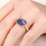 Tanzanite Gold & Silver Ring