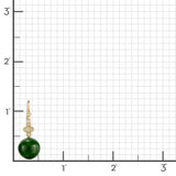 Dominique Drop Earrings in Siberian Green Jade & Diamonds