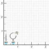 Pyramid Earrings in Swiss Blue Topaz