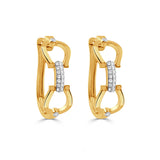 Diamond Equestrian Hoop Earrings