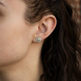 Sapphire & Diamond Flame Earrings