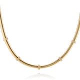 Diamond Tubogas Choker Necklace