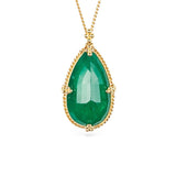 Emerald Teardrop Pendant Necklace