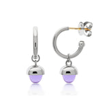 Pyramid Earrings in Amethyst