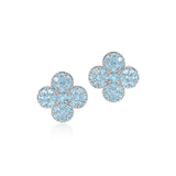 Quatrefoil Earrings in Swiss Blue Topaz