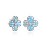 Quatrefoil Earrings in Swiss Blue Topaz