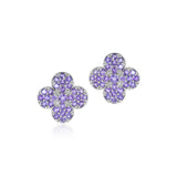 Quatrefoil Earrings in Amethyst