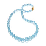 6-15mm Aquamarine Bead Graduated Necklace