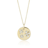 Dogwood Pendant Necklace in Akoya Pearls, Topaz & Diamonds