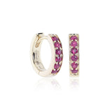 Colette Hoop Earrings in Rubies