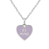 Be Mine Heart Pendant Necklace in Lavender