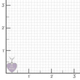 Be Mine Heart Pendant Necklace in Lavender