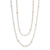 Pearl Mixed-Size Long Rope Necklace