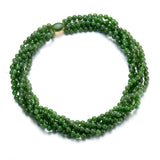 Green Nephrite Jade 5-Strand Twist Necklace