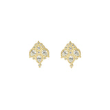 Diamond Plumeria Earrings
