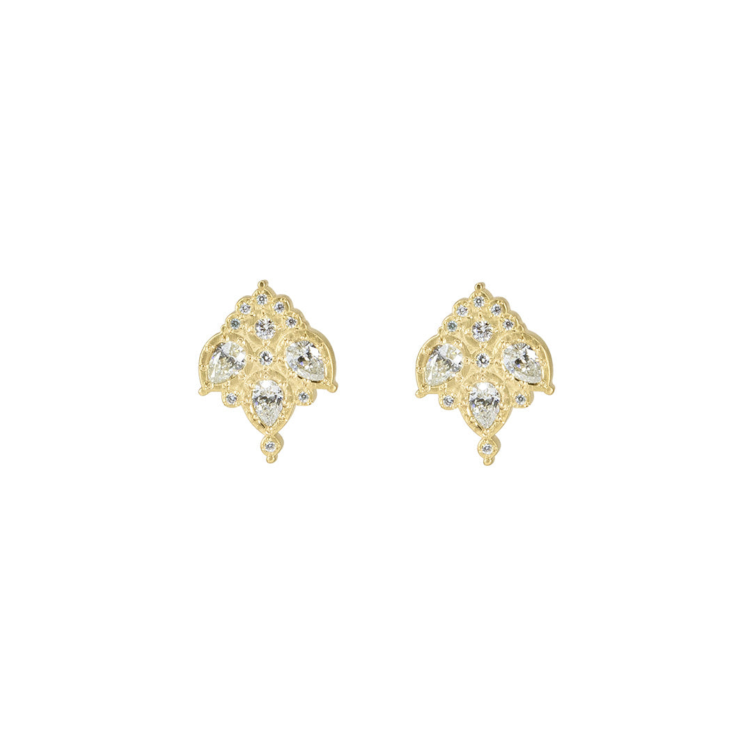 Diamond Plumeria Earrings