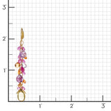 Multi-Colored Gemstone Briolette Cluster Earrings