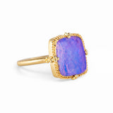 Boulder Opal Square Ring