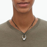 Mercy Medium Cord Pendant Necklace, Silver