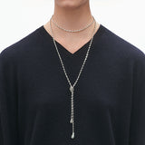 Reflect Lariat Necklace, Silver