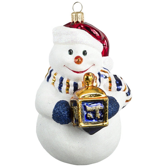 Snowman with Dreidel Ornament