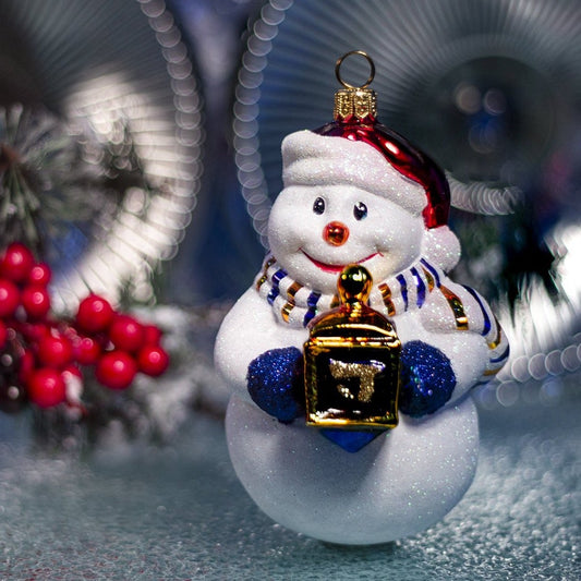 Snowman with Dreidel Ornament