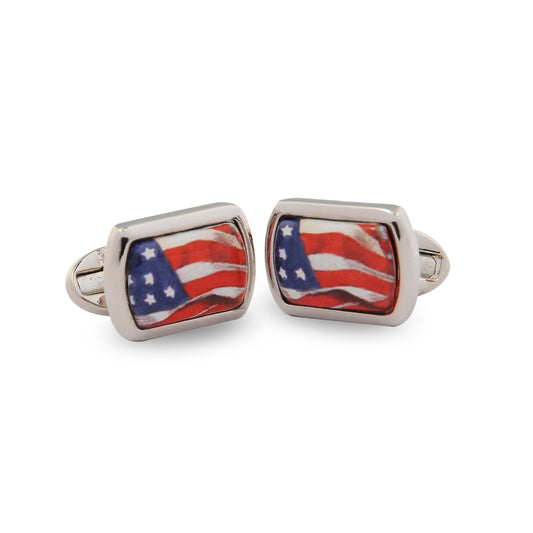 Halcyon Days USA Flag Cufflinks