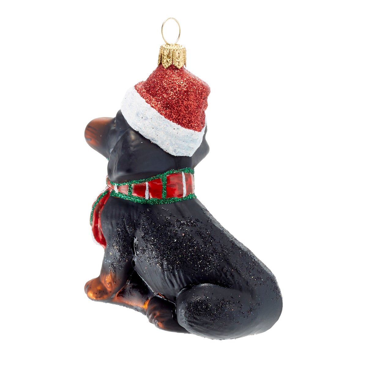 Dachshund in Santa Hat Ornament