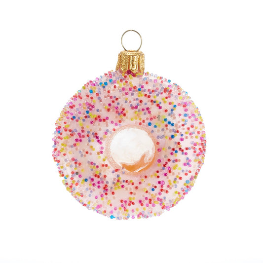 Pink Donut with Sprinkles Ornament