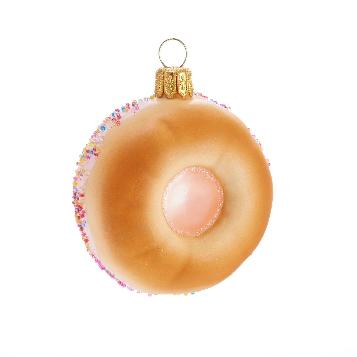 Pink Donut with Sprinkles Ornament