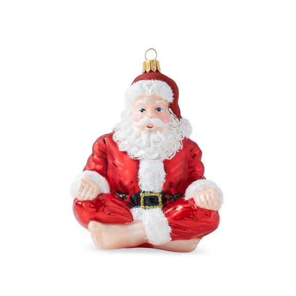Yoga Santa Ornament