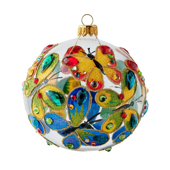 Butterflies on Ball Ornament