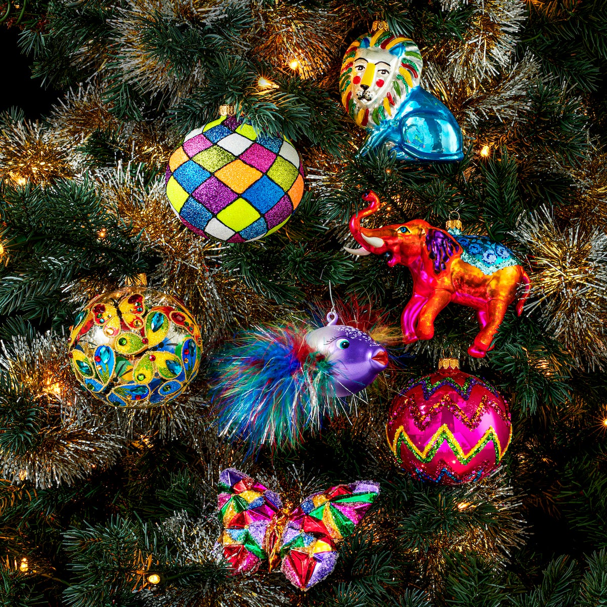 Butterflies on Ball Ornament