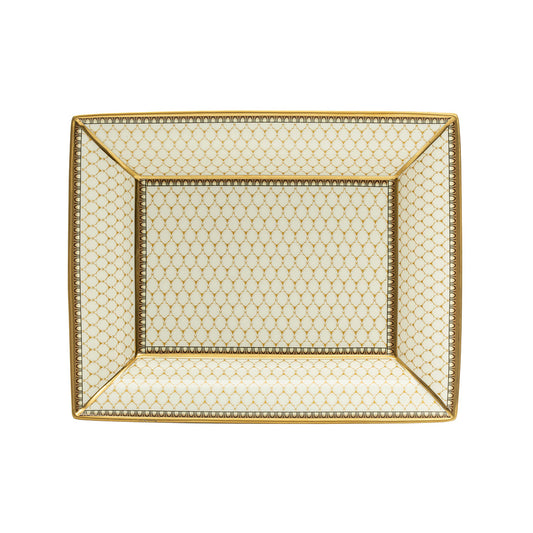 Halcyon Days Antler Trellis Trinket Tray, Ivory