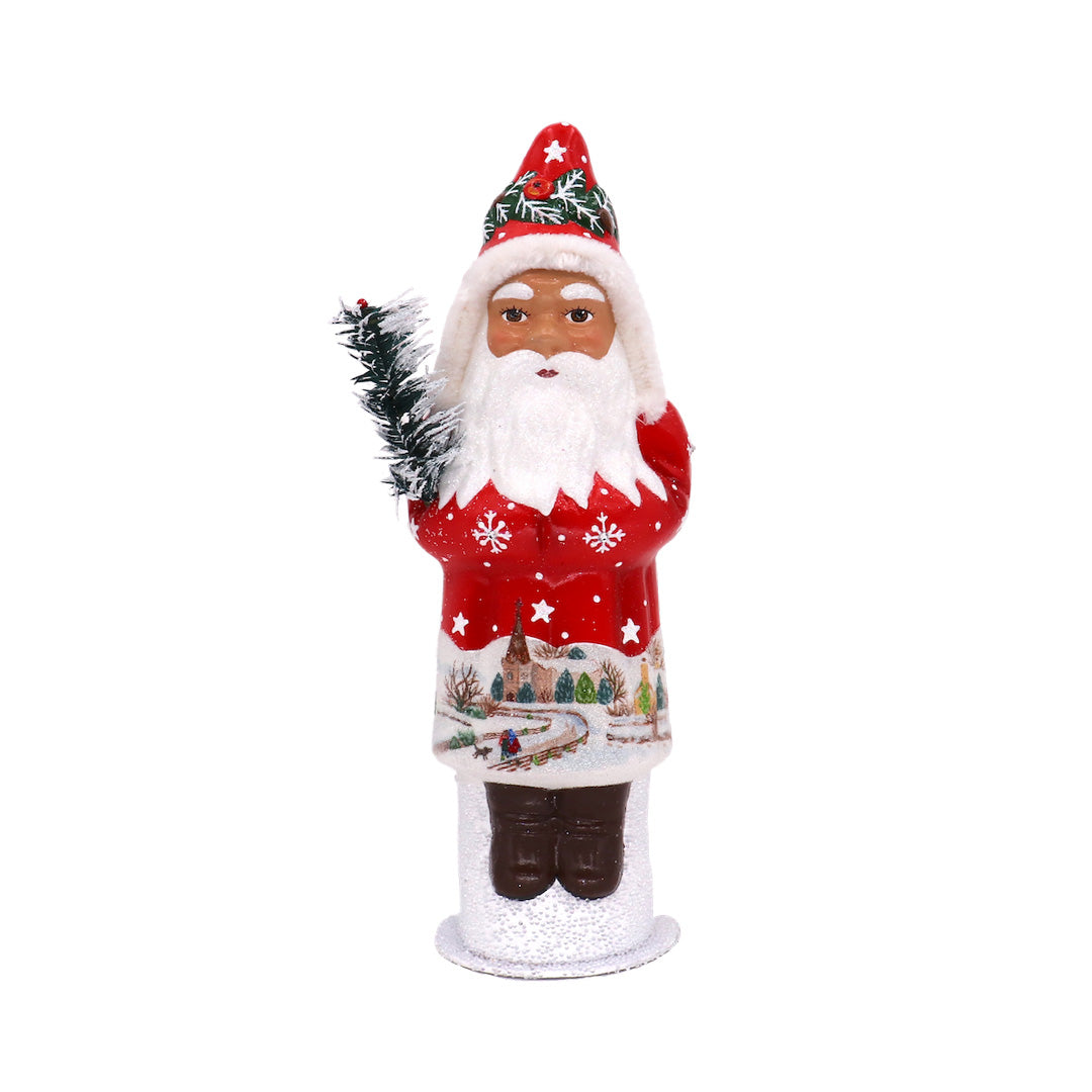 Ino Schaller Santa in Red & White Winter Coat