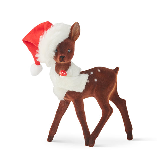 Ino Schaller Deer with Santa Hat