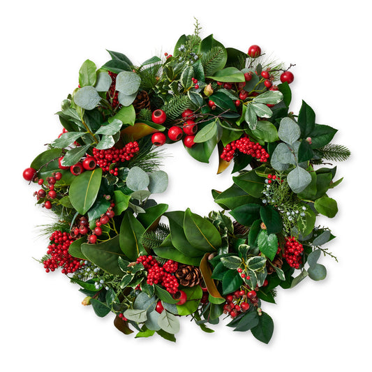 Holiday Berry & Holly Wreath