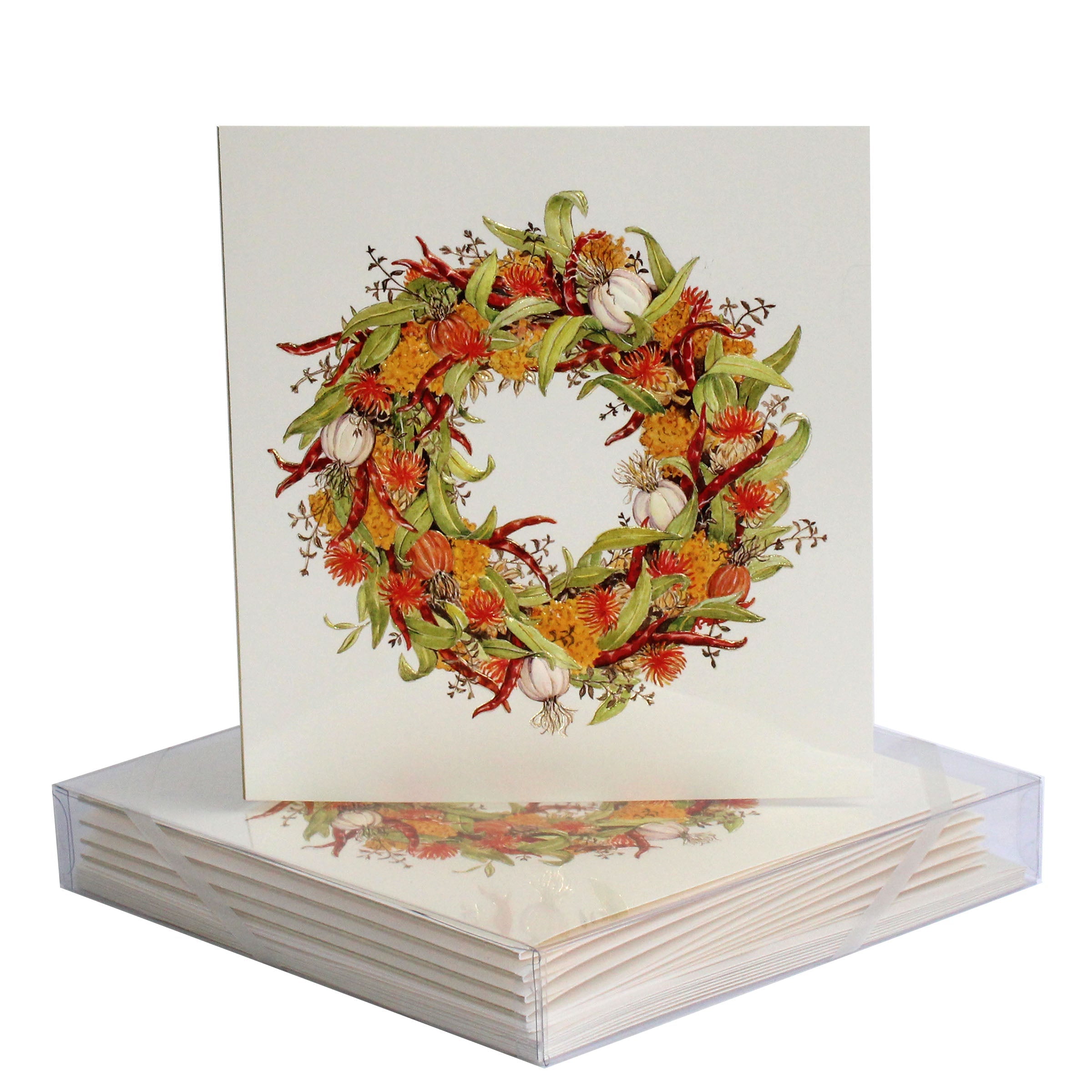 Paula Skene Fall Wreath Note Cards, Set of 8