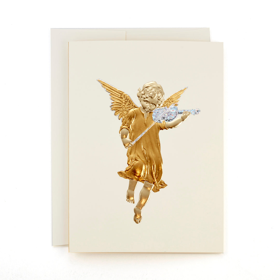 Paula Skene Angel Playing Violin Holiday Card Set of 8