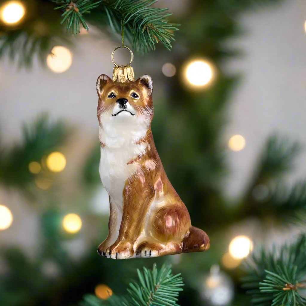 Red Shiba Inu Ornament