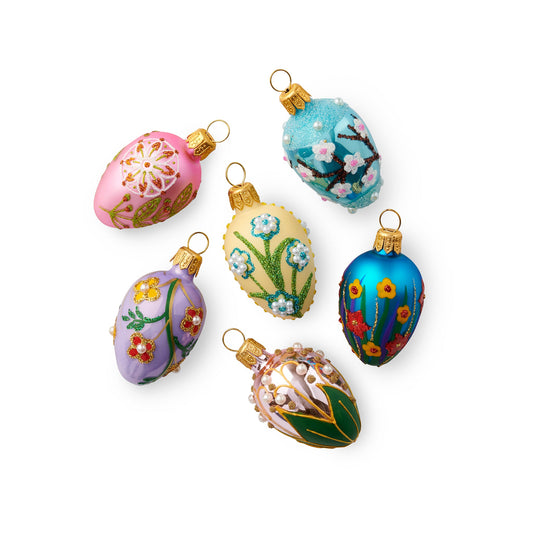 Easter Egg Ornaments, Set of 6