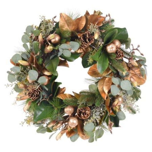 Holiday Golden Floral Wreath