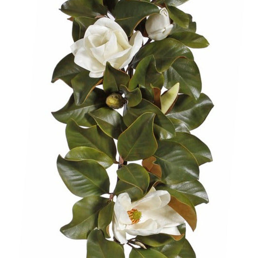 Holiday Magnolia Garland, 5'