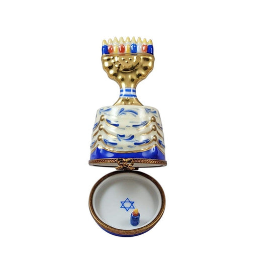 Hanukkah Menorah on Table Limoges