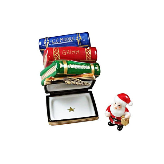 Christmas Stories Stack of Books Limoges