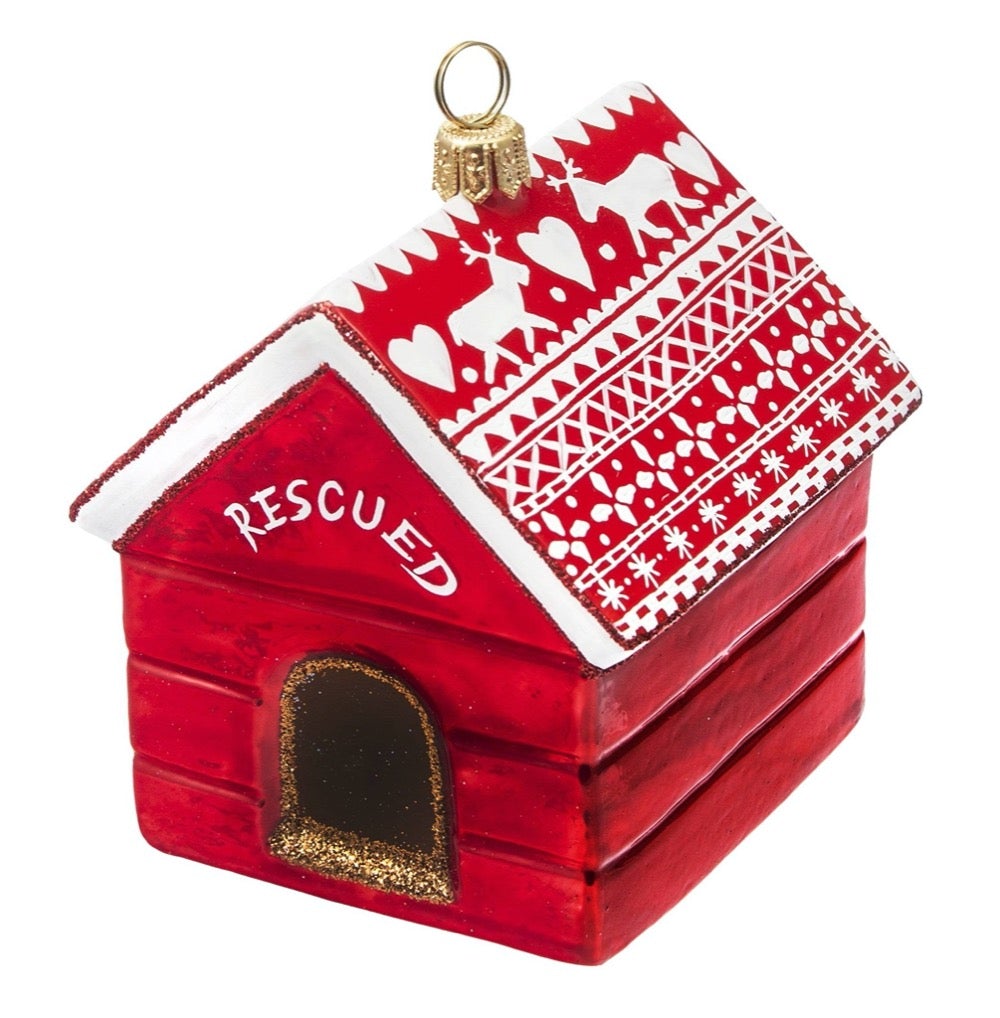 Rescued Dog House Ornament