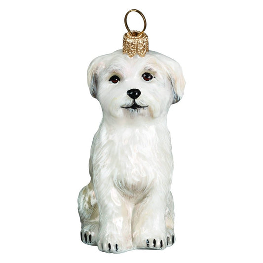 Maltese Puppy Ornament