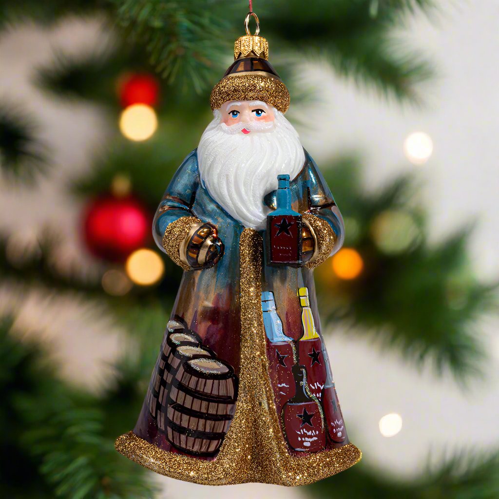 Bourbon Santa Ornament