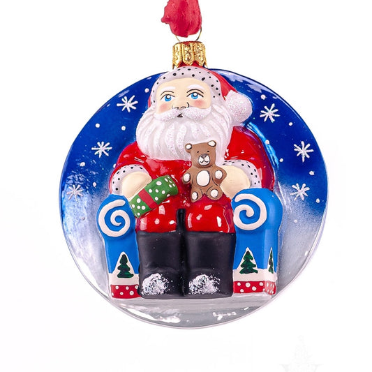 Vaillancourt Santa in Armchair Ornament