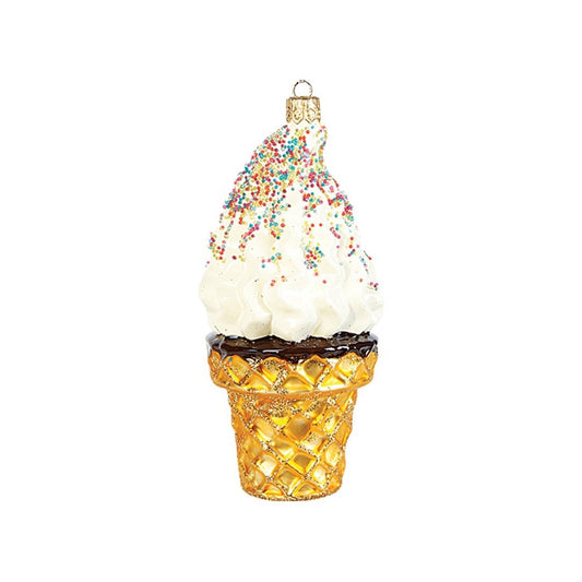 Ice Cream Cone with Sprinkles Ornament